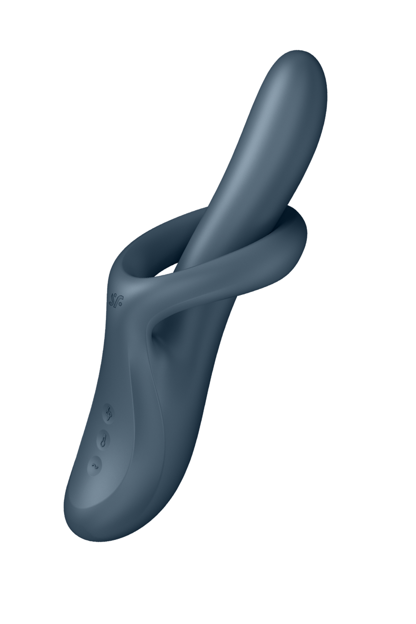 Вибратор и ротатор с функцией нагрева Satisfyer Heat Flex 4, силикон, серый_1