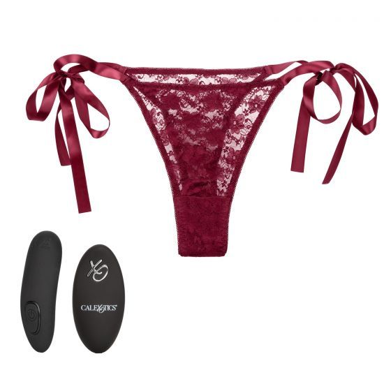 Трусики с вибромассажером для стимуляции клитораRemote Control Lace Thong Set_3
