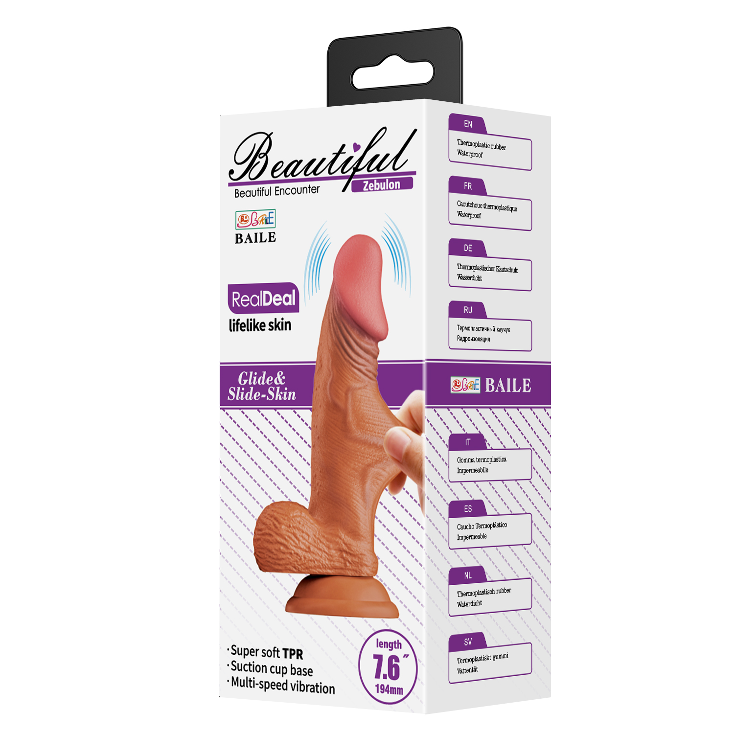 Вибратор с подвижной кожей Pretty Love BW-008108ZR-1_2