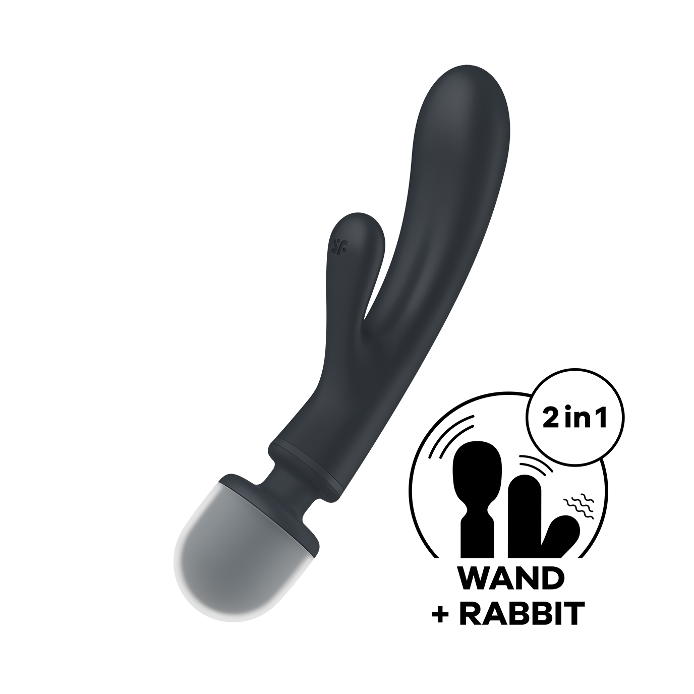 Вибратор-ванд 2 в 1 Satisfyer Triple Lover, серый_2