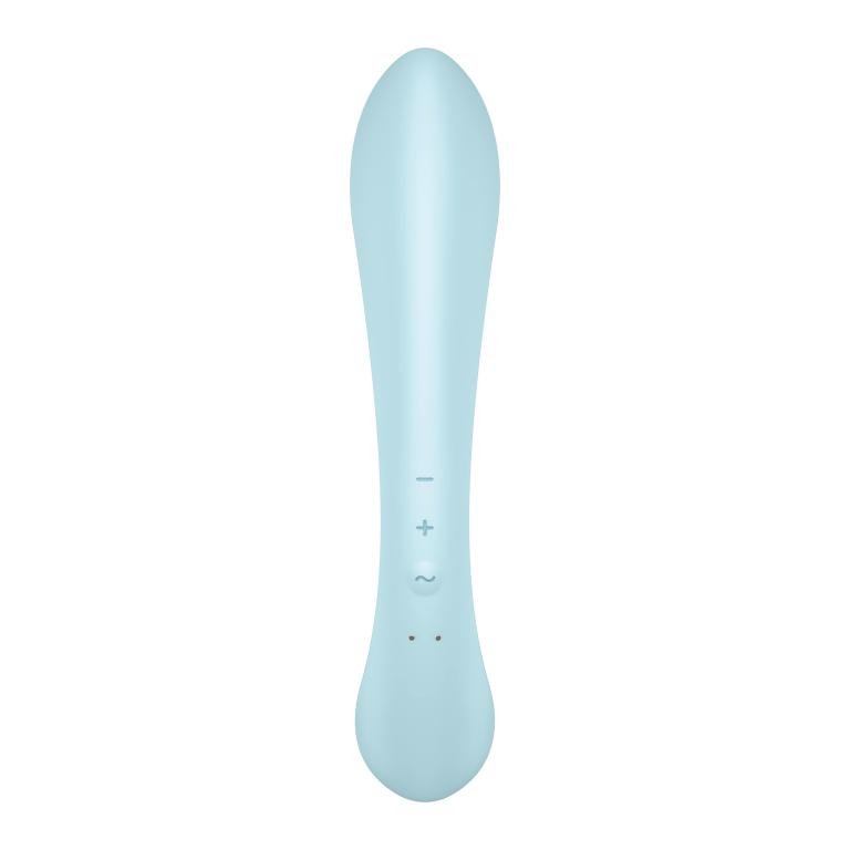 Гибкий вибратор-кролик 2 в 1 Satisfyer Triple Oh, голубой_4
