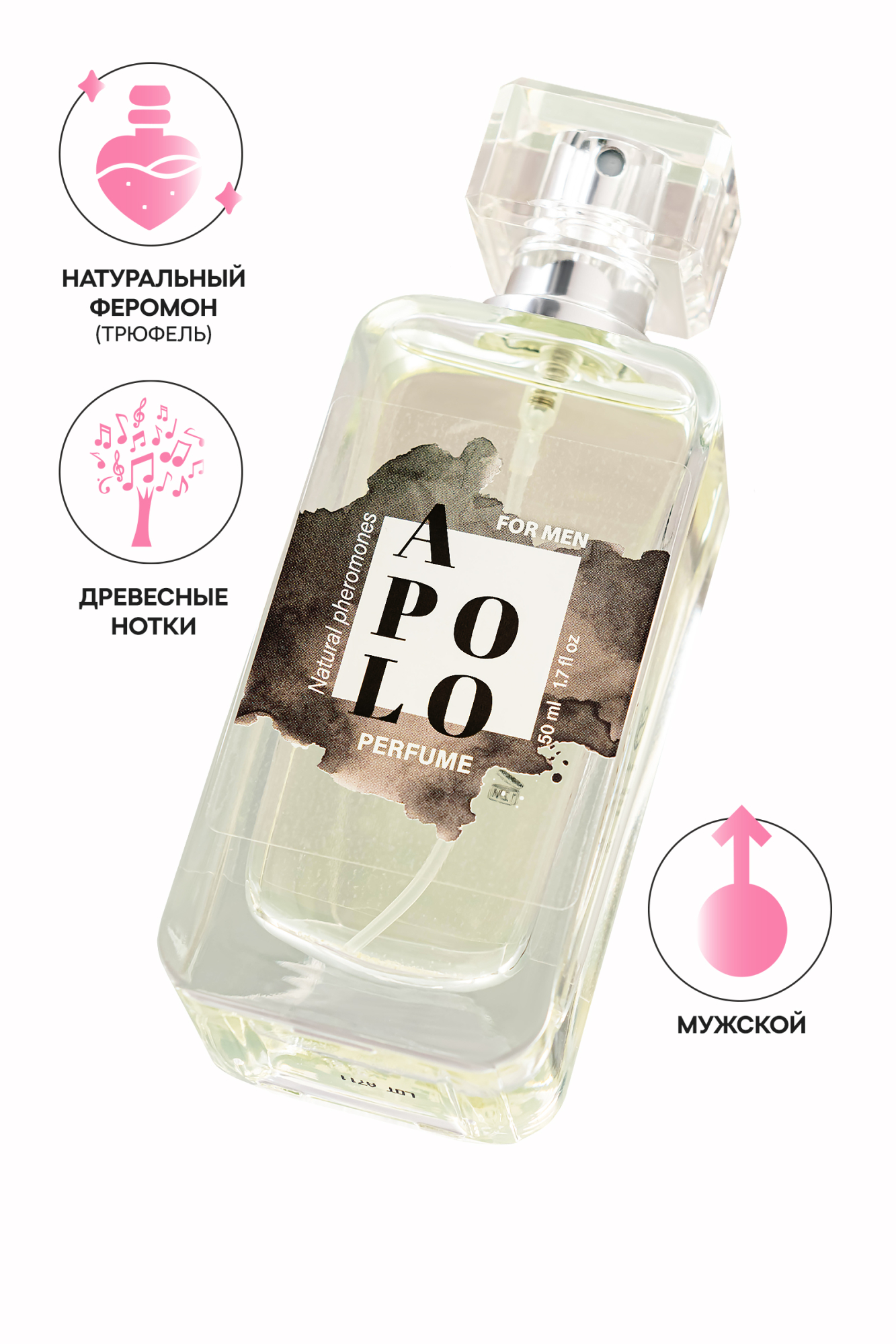 Парфюмированный спрей SECRET PLAY APOLO для мужчин, с феромонами, 50 мл_2
