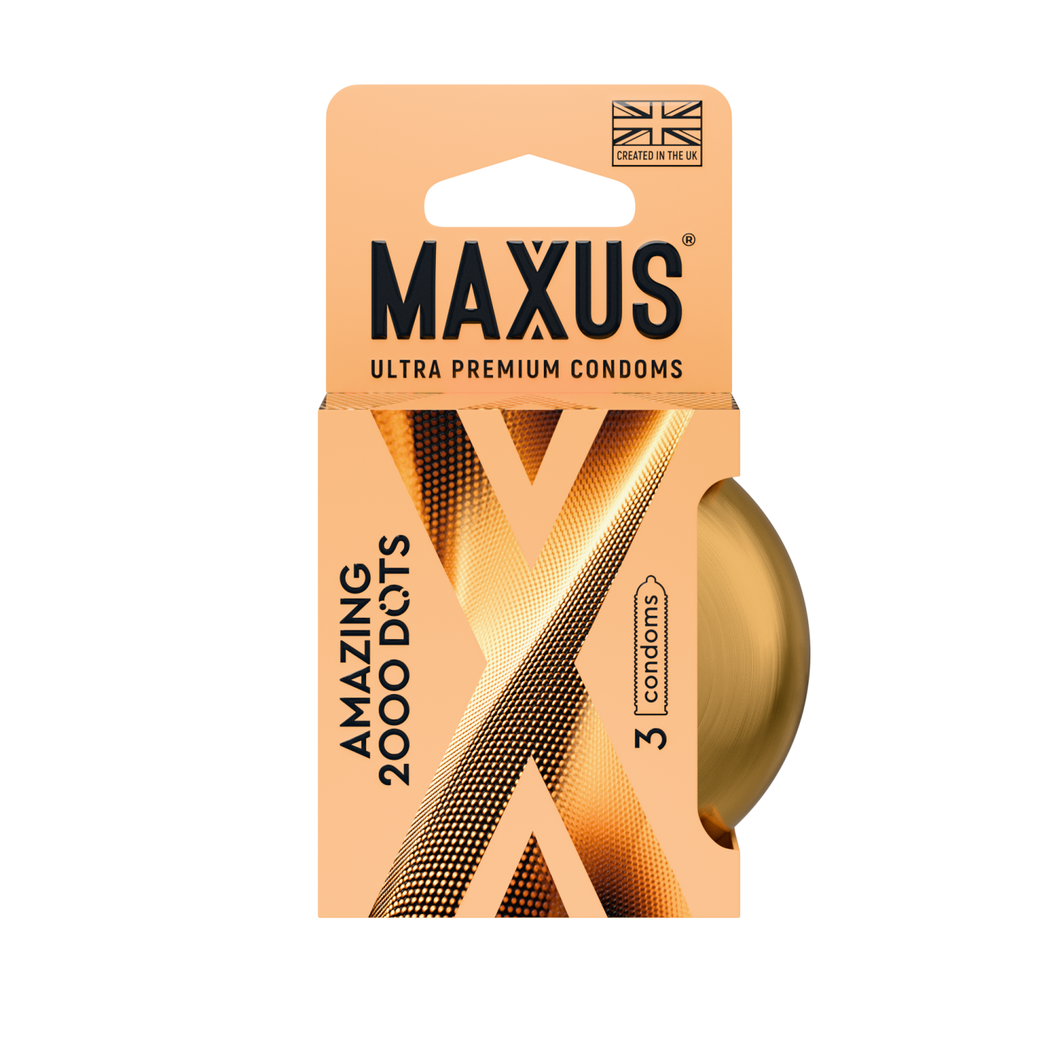 Презервативы MAXUS 2000 Amazing Dots №3 в железном кейсе, точечные, 3 шт_1