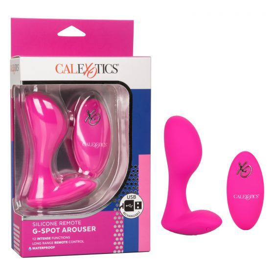 Перезаряжаемый массажер с управлением при помощи пульта CalExotics Silicone Remote G Spot Arouser_1