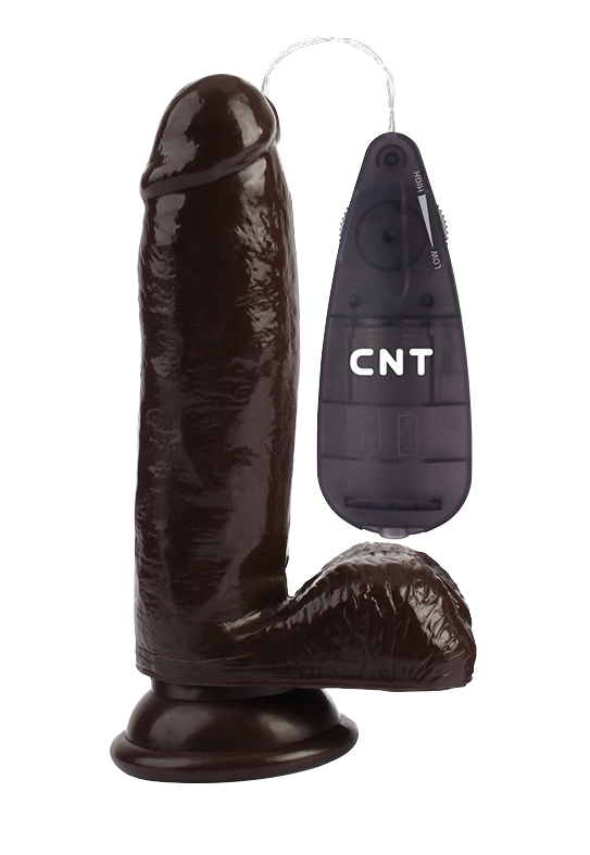 Вибратор CNT 6.7'' Stud Realistic Dildo Brown_1