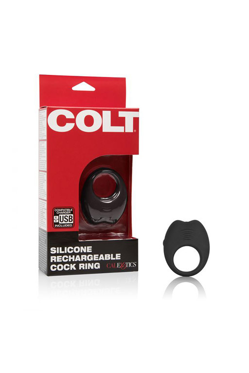 Перезарежаемое эрекционное кольцо с вибрацией Silicone Rechargeable Cock Ring COLT_1