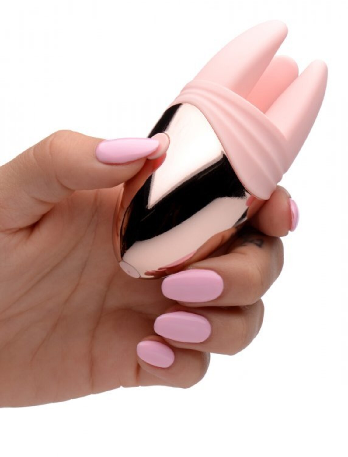 Inmi Vibrassage Caress Vibrating Clit Teaser - клиторальный массажер, 9.1 см Розовый_1