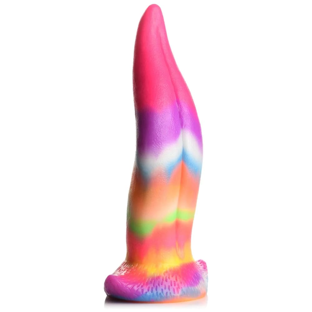 Unicorn Kiss - фантазийный светящийся в темноте дилдо, 21.3х5.8 см_3