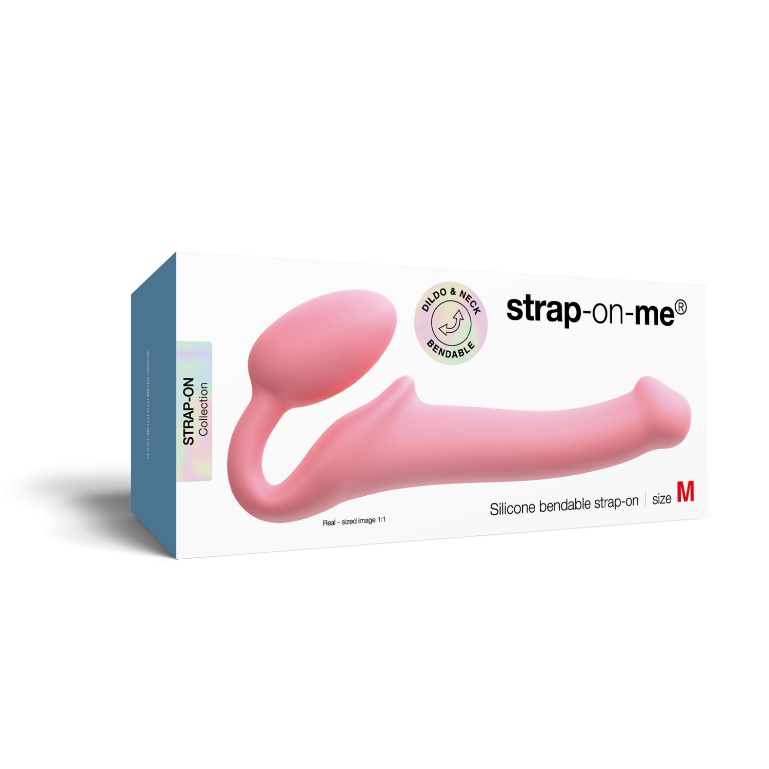 Гибкий страпон Strap-on-me Semi-Realiste BENDABLE ROSE, M_21