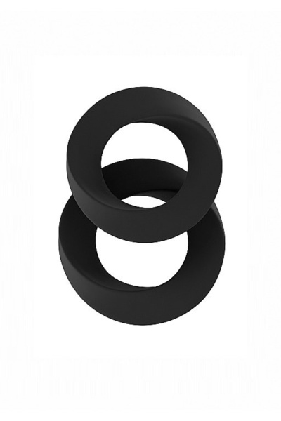 Набор из двух колец NO.24 - Mobius Cockring Set - Black_1