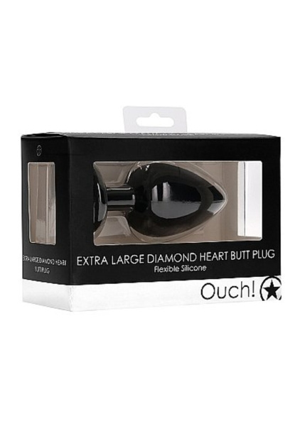 Анальная пробка Extra Large Diamond Heart Butt Plug_1