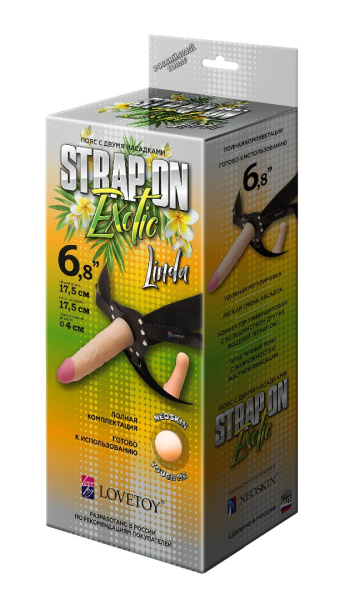 Пояс exotic-linda с 3-мя насадками l 175 мм d 40 мм, арт. 331003_2