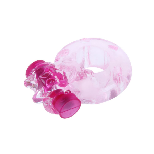 Эрекционное виброкольцо Pink bunny BI-010082_1