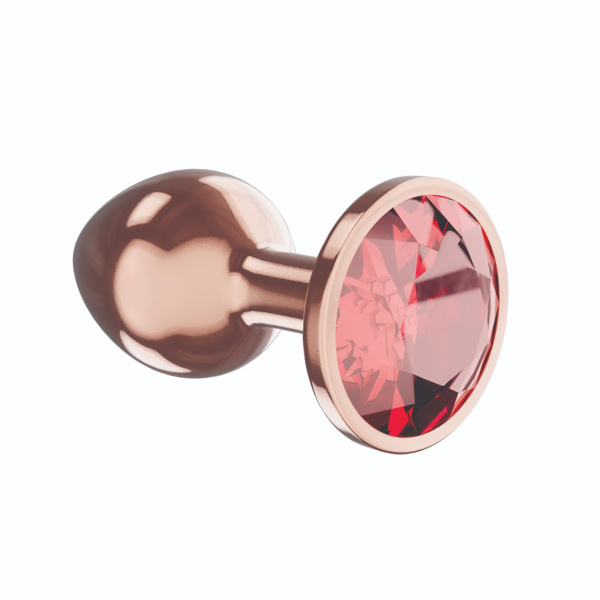 Анальная Пробка Diamond Ruby Shine L Розовое Золото_1