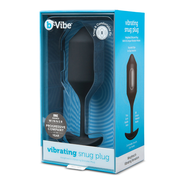 Пробка для ношения с вибрацией черная B-Vibe Vibrating Snug Plug 4_2