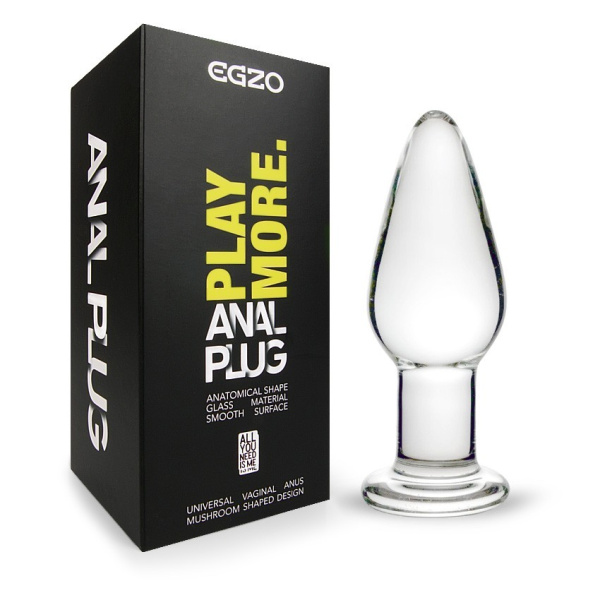 АНАЛЬНЫЙ ПЛАГ ИЗ СТЕКЛА EGZO , L 99 мм, D 40 мм, вес 152 г, арт. EAP-F_2