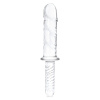 Стеклянный фаллоимитатор двусторонний 11 in Girthy Cock Double Ended With Handle_3