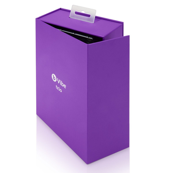 Анальная премиум-пробка с 3 моторами B-Vibe Trio Plug PURPLE_4