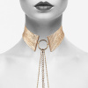 Bijoux Indiscrets Ошейник из металлической сетки золотой_1