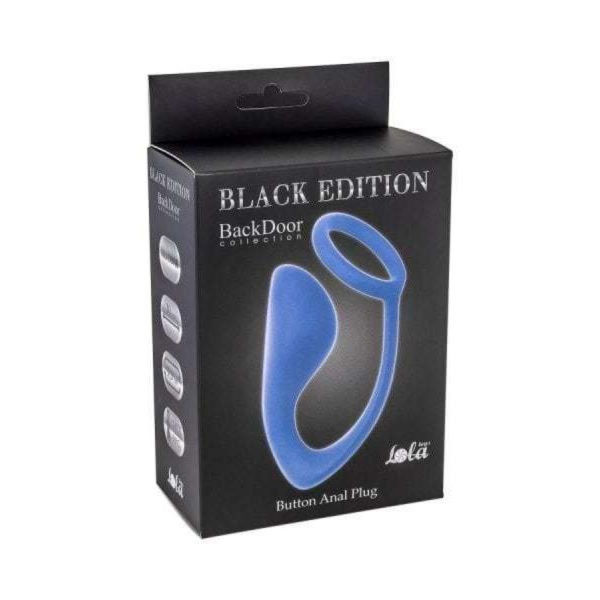 Мужской анальный стимулятор с кольцом на пенис Button Anal Plug Blue 4216-03Lola_1