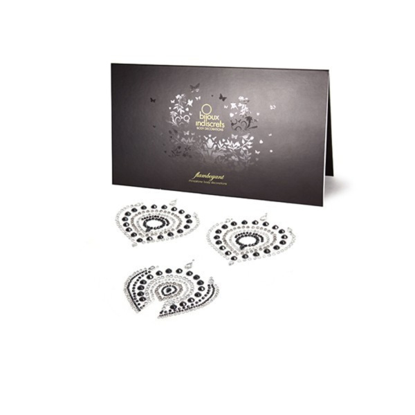 Украшение на грудь Bijoux Indiscrets черно-серое_1