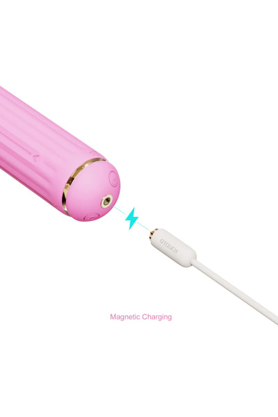 Вибратор со сменными насадками OTOUCH Magic Stick S1 Plus, силикон, розовый, 21,5 см_6
