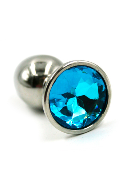 Анальная пробка из аллюминия с кристаллом из стекла Large_1