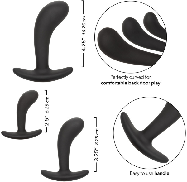Набор из 3 анальных пробок из силикона SILICONE PROSTATE KIT_6