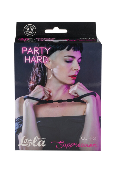 Силиконовые наручники Party Hard Suppression Balck_4