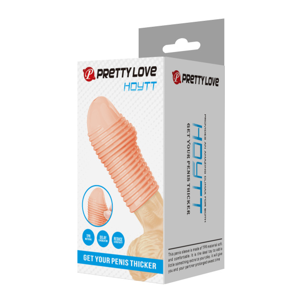 Рельефная насадка на пенис телесная Pretty Love BI-026291_3