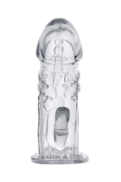 Насадка на пенис с дополнительной стимуляцией A-Toys by TOYFA Uco, TPE, прозрачный, 13 см_4