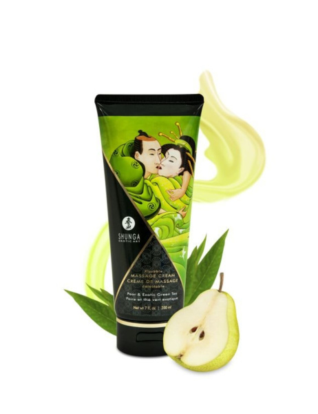 Массажный крем для тела Груша и экзотический зеленый чай серии Необыкновенные поцелуи,_1