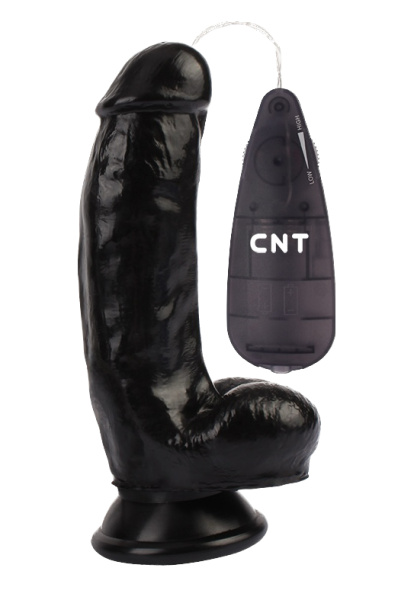 Вибратор CNT 6.9'' Stud Realistic Dildo Black_1