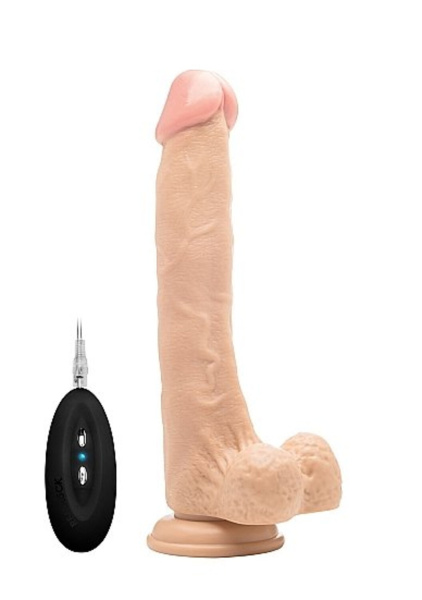 Фаллоимитатор с вибрацией и пультом управления Vibrating Realistic Cock - 10"" - With Scrotum_1
