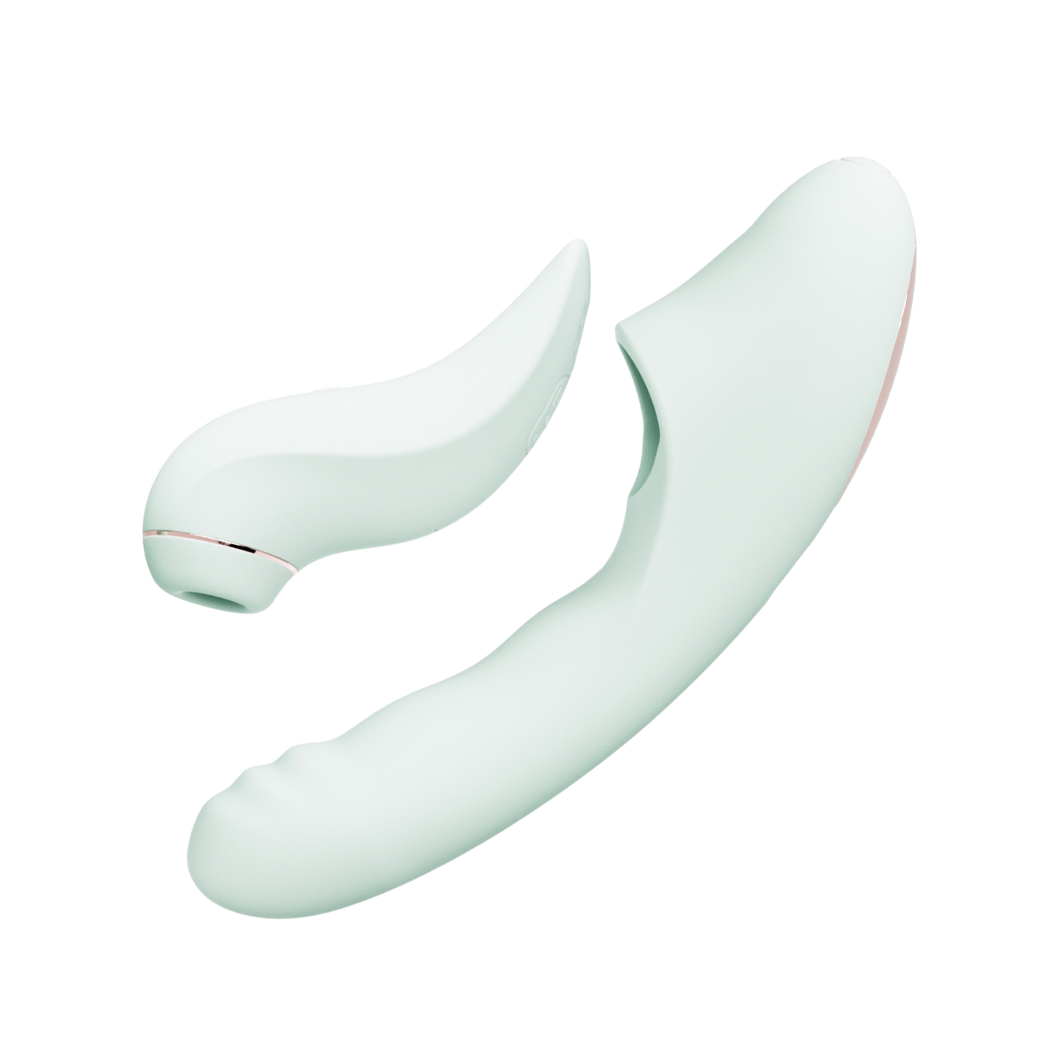 Вибратор с возвратно-поступательными движениями и вакуумом BeYourLover Fatima, мятный_6