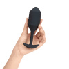 Пробка для ношения с вибрацией черная B-Vibe Vibrating Snug Plug 4_7