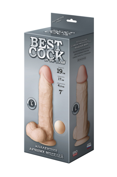 Фаллоимитатор неоскин best cock 7" на присоске, l 170 мм d 42 мм арт. 592303_1