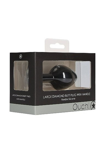 Анальная пробка для ношения с кристаллом Diamond Butt Plug With Handle_1