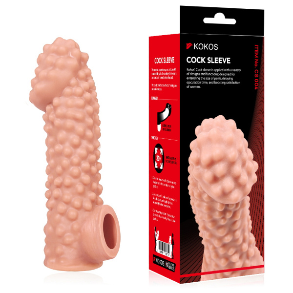 Насадка на пенис Cock Sleeve телесная с шипами KOKOS CS-004-S_2