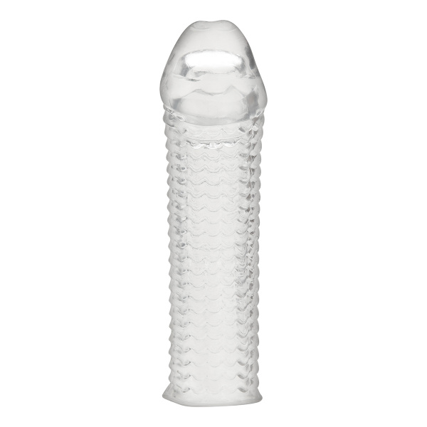 Текстурированная насадка на пенис 6,5in Clear Textured Penis Enhancing Sleeve Extension_4