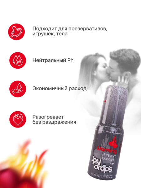 Смазка разогревающая Joydrops Warming, 50 мл_2