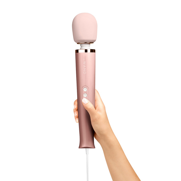 Проводной вибромассажер розовое золото le WAND Rose Gold с 10-ю скоростями_4