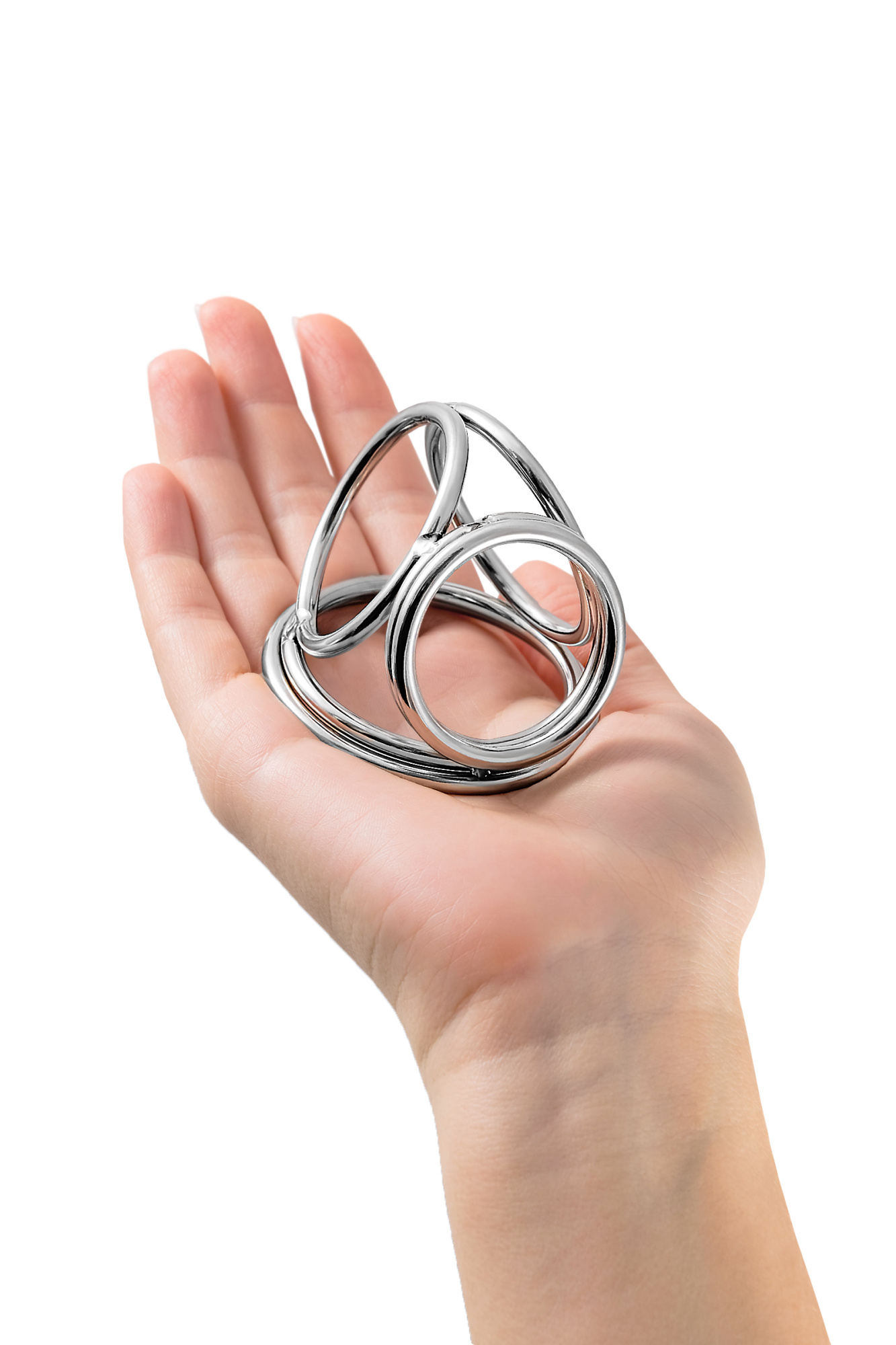 Бондаж для пениса TOYFA Metal, 6 колец, серебристый_4