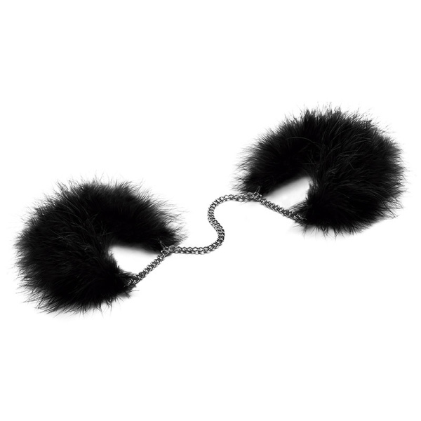 Наручники Bijoux Indiscrets Za Za Zu Feather Handcuffs, с перьями, черные_2