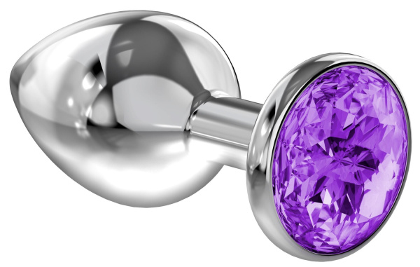 Анальная пробка Diamond Purple Sparkle Small_1