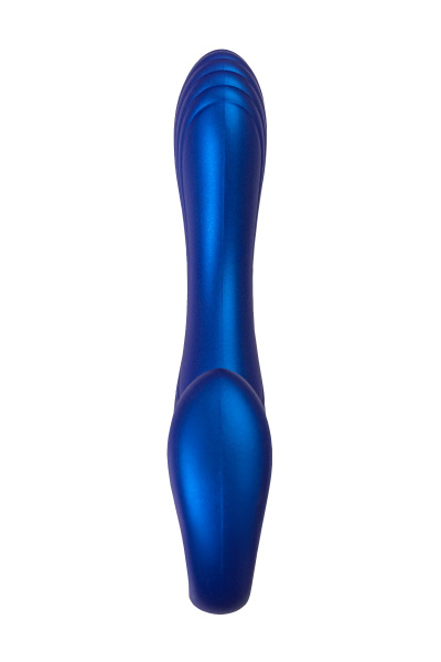 Страпон безремневой L`Eroina APP ARDEE с управлением от приложения и пульта, силикон, синий, 31 см_3