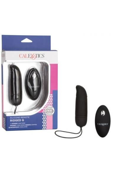 Компактный стимулятор точки G с управлением при помощи пульта Silicone Remote Ridged G_1