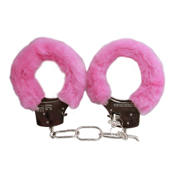 Меховые наручники Love BI-026024 розовые_3