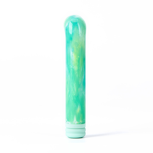 Компактный вибратор из стекла BeYourLover Magic Cane, зеленый_3