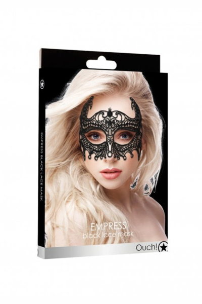 Кружевная маска ручной работы на глаза Empress Black Lace Mask_1